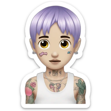 tatto de lil peep crybaby sticker