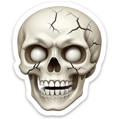 Skull in eternal anguish and pain  sticker