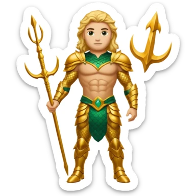 aquaman full armor standing sticker
