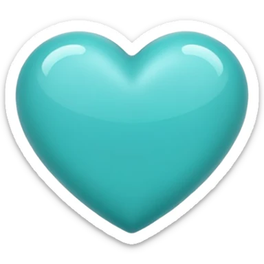 turquoise heart sticker