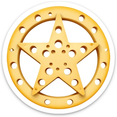 cheese occult pentagram sticker