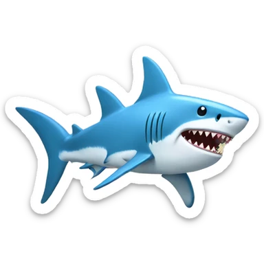 shark with a water gun sticker