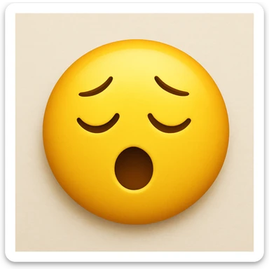yellow emoji with a sleepy face sticker