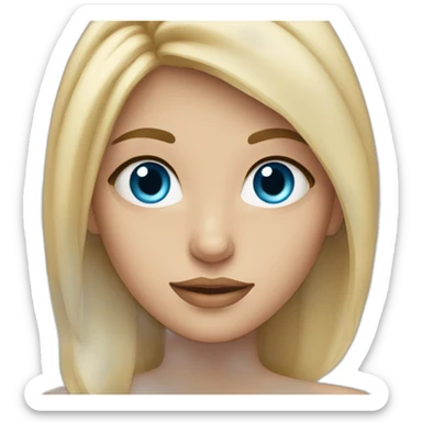Blondie girl with blue eyes  sticker