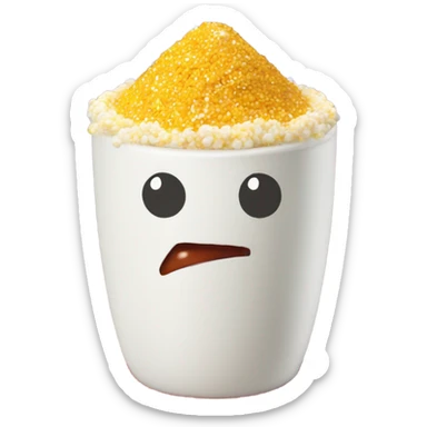 Elote en vaso con mayonesa and sprinkle chili powder  sticker