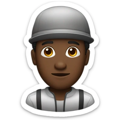 A black man wearing a kippa sticker