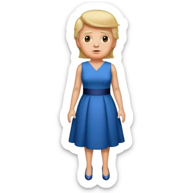 Donald Trump in a dress sticker