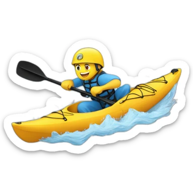 Un sprinteur en kayak dans une cascade sticker