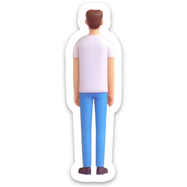 man looking at empty shelf in the kitchen sticker