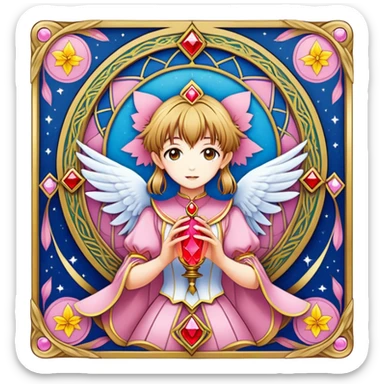 magical tarot-like card inspired by the Clow Cards from Cardcaptor Sakura sticker