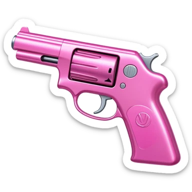 Pink gun emoji sticker