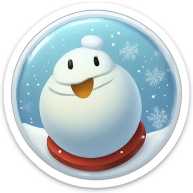 Snowman Badge Medal Epic Mystery Legendary NewYear PokemonTheme Pokeball Snowfall Snowballs sticker