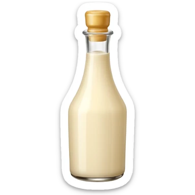 cream sauce bottle  sticker