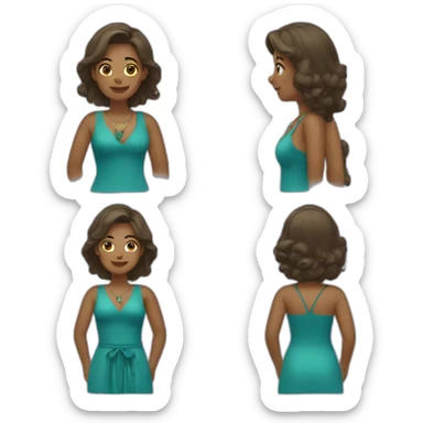 A woman dressing up  sticker