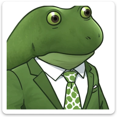 bufo in a japanese suit sticker