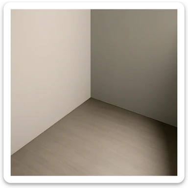 a room corner with two walls, high-angle view, modern style sticker