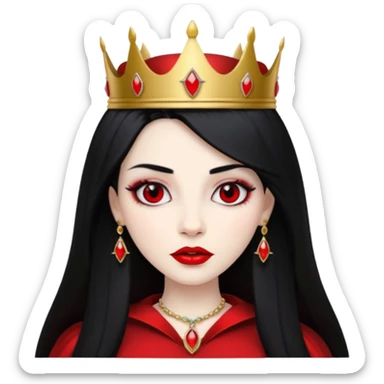 queen vampire with crown sticker