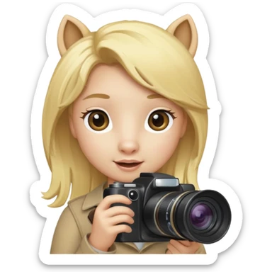 pony blonde taking photo sticker