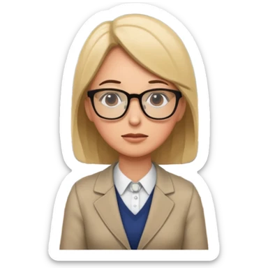 exhausted teacher in a bustling classroom sticker