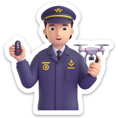 drone pilot with remote control sticker