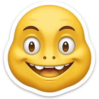 classic yellow emoji sarcastically snapping "shucks" sticker