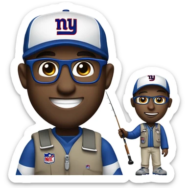 Anesthesiologist father husband flyfshing New York giants sticker
