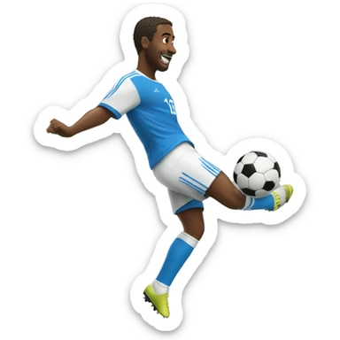 Soccer player doing bicycle kick sticker