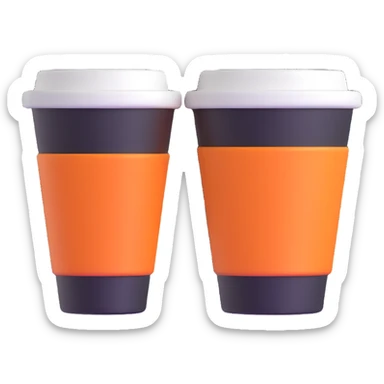 two styrofoam cups sticker