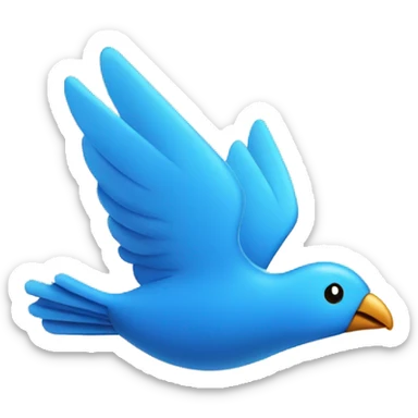 internet wifi blue bird flying sticker