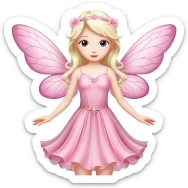 Pink fairy sticker