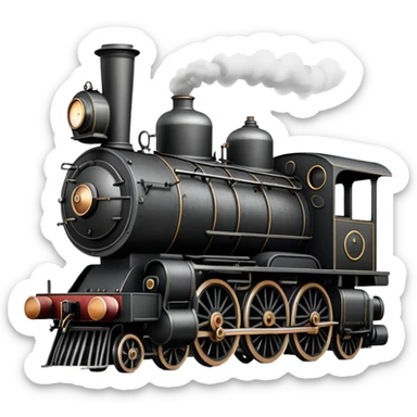 vintage steam locomotive sticker
