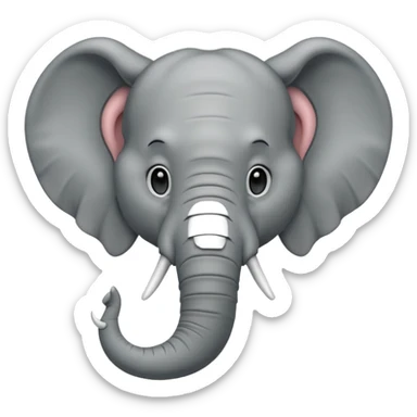 Elephant with body sticker