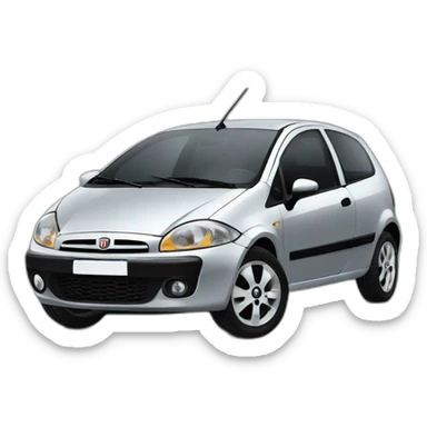 fiat punto silver sticker