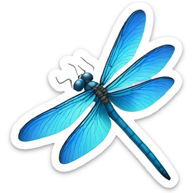 blue dragonfly sticker