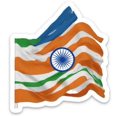 Salute indian flag sticker