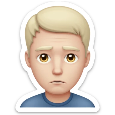 sad man light sticker