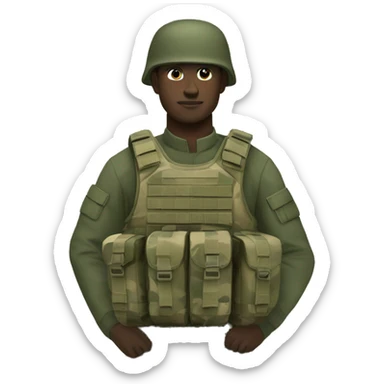 Camouflage plate carrier army sticker