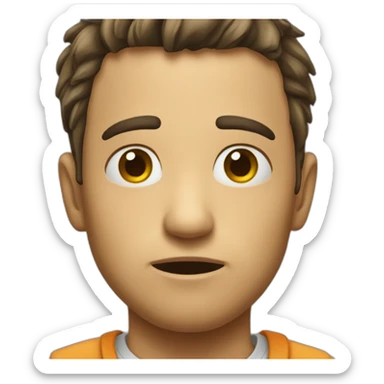 Normal emoji but sad sticker