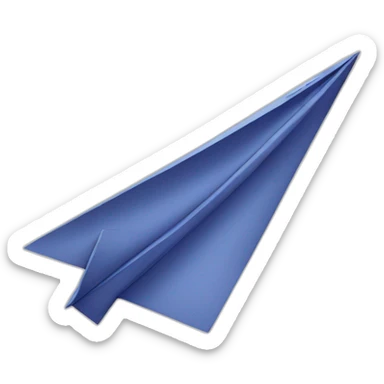 indigo paper plane sticker
