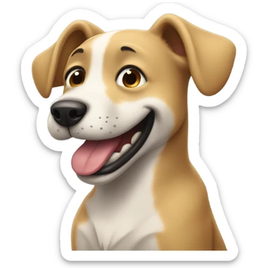 Perro riendo sticker
