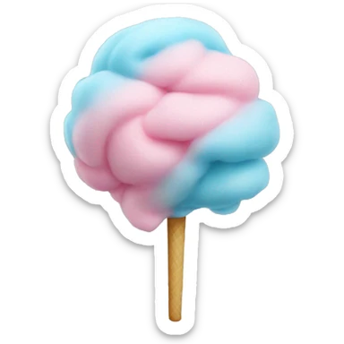 Realistic cotton candy sticker