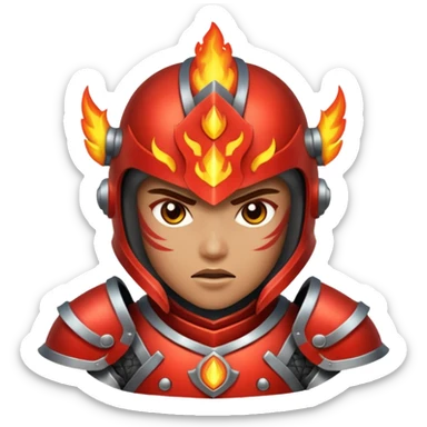 fire armored warrior sticker