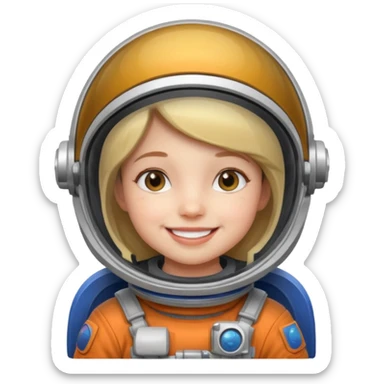 Astronaut girl Kid sticker