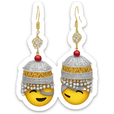 jhumka earrings  sticker