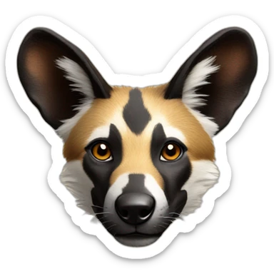 African wild dog sticker