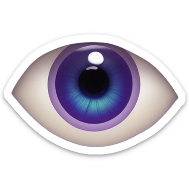 majestic godly violet iris eyeball serious intense symmetrical knowledgable sticker