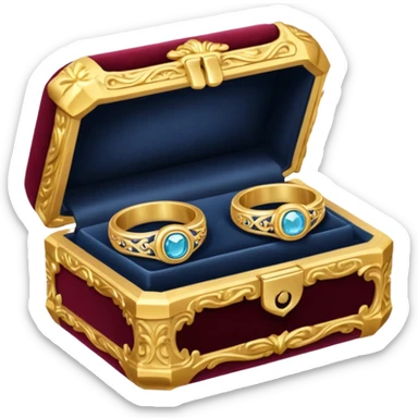 Couple of ring in box sticker