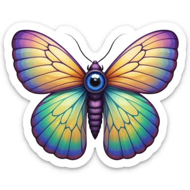 Moth eye wing sticker