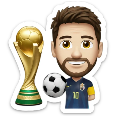 Lionel Messi with a World Cup sticker