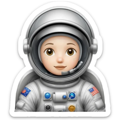 astronaut floating in the moon  sticker